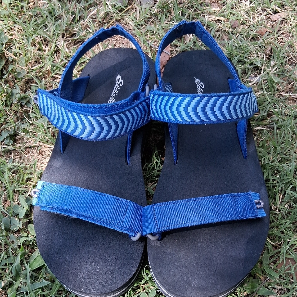 Eddie Bauer Blue and Black Sport Sandals